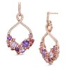 Thumbnail Image 1 of Multi-Gemstone and Lab-Created White Sapphire Teardrop Earrings in Sterling Silver with 18K Rose Gold Plate