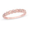 Thumbnail Image 0 of Diamond Accent Vintage-Style Cascading Anniversary Band in 10K Rose Gold