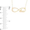 Thumbnail Image 2 of Sideways Infinity "Love" Necklace in 10K Gold - 17"