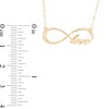 Thumbnail Image 1 of Sideways Infinity "Love" Necklace in 10K Gold - 17"