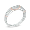 Thumbnail Image 2 of 1/5 CT. T.W. Diamond Vintage-Style Anniversary Band in 14K Two-Tone Gold