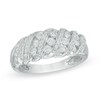 Thumbnail Image 1 of 1/2 CT. T.W. Diamond Slant Rows Ribbon Band in 10K White Gold