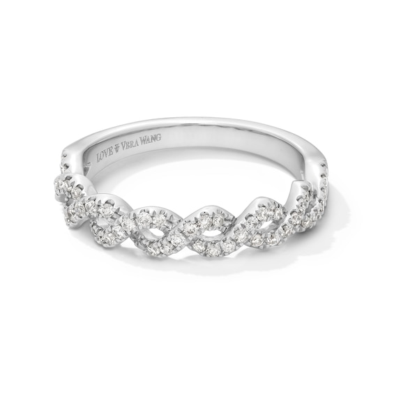 Vera Wang Love Collection 1/4 CT. T.w. Diamond Braided Band 14K White Gold