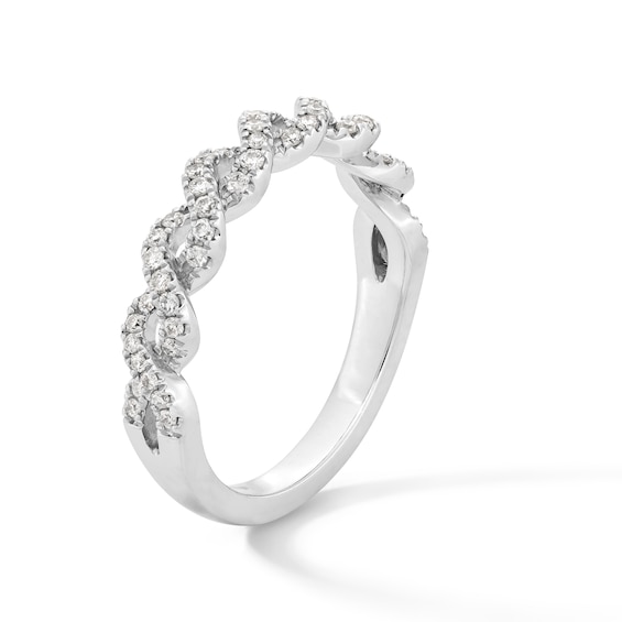 Vera Wang Love Collection 1/4 CT. T.w. Diamond Braided Band 14K White Gold