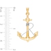 Thumbnail Image 2 of Wrapped Wire Anchor Necklace Charm in 10K Two-Tone Gold