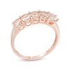 Thumbnail Image 2 of Morganite Five Stone Ring in 10K Rose Gold