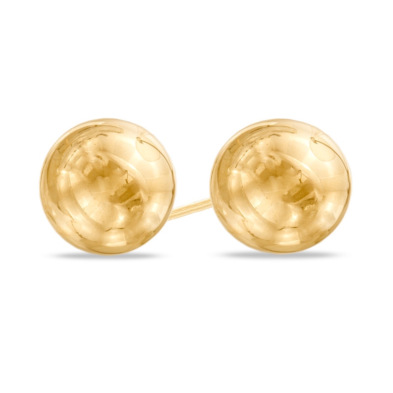 Main Image 1 of 10.0mm Ball Stud Earrings in 14K Gold