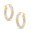 Thumbnail Image 0 of 20mm Textured Round Tube Hoop Earrings in 14K Gold