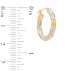Thumbnail Image 2 of 20mm Textured Round Tube Hoop Earrings in 14K Gold