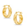 Thumbnail Image 1 of Wide Wedding Band Hoop Earrings in 14K Gold