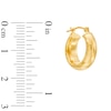 Thumbnail Image 2 of Wide Wedding Band Hoop Earrings in 14K Gold