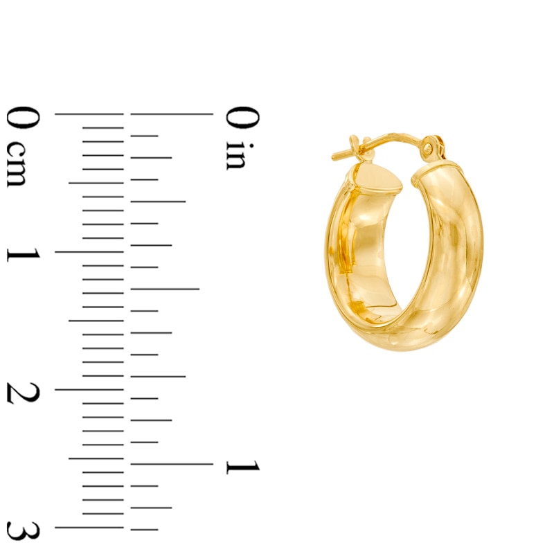 Main Image 2 of Wide Wedding Band Hoop Earrings in 14K Gold