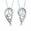 Thumbnail Image 0 of Open Hearts by Jane Seymour™ 1/10 CT. T.W. Diamond Scroll Pendant in Sterling Silver