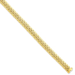 6.75mm Mesh Chain Bracelet in 14K Gold - 7.25&quot;