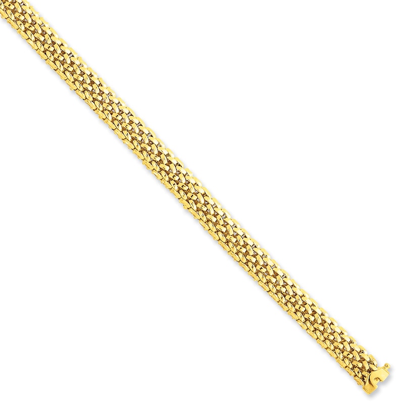 Main Image 1 of 6.75mm Mesh Chain Bracelet in 14K Gold - 7.25"