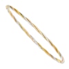 Thumbnail Image 1 of Twist Slip-On Bangle in 14K Tri-Tone Gold - 7.25"