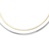 Thumbnail Image 1 of Ladies' Reversible 3.0mm Omega Chain Necklace in 14K Two-Tone Gold - 18"