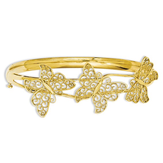 Filigree Butterfly Bangle in 14K Gold