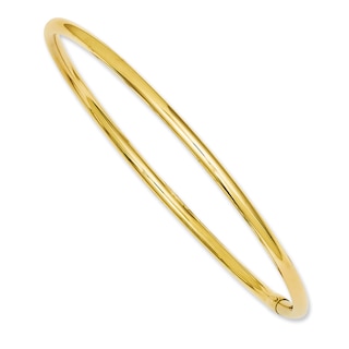 3.0mm Polished Tube Slip-On Bangle in 14K Gold - 8.0"