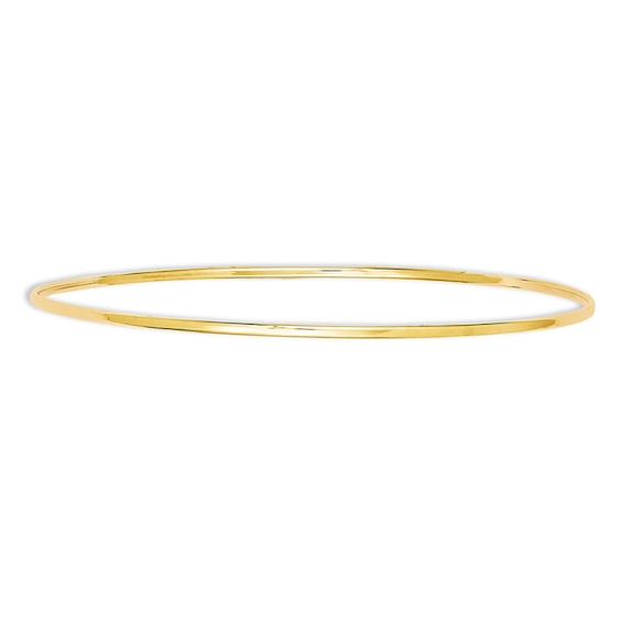 Polished Slip-On Bangle in 14K Gold - 7.5"