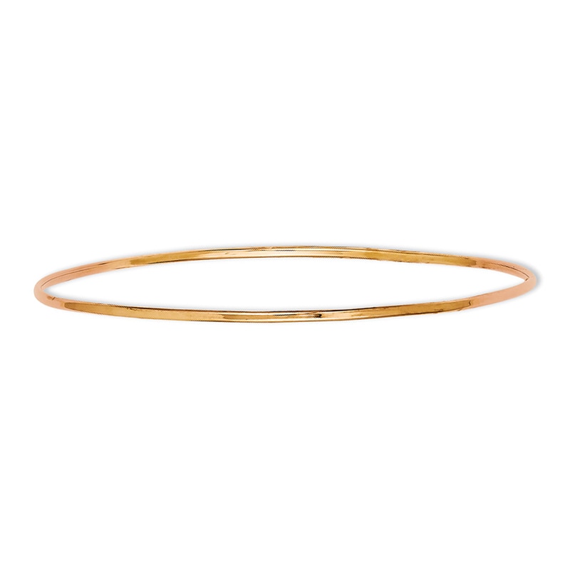 Polished Slip-On Bangle in 14K Rose Gold - 8.0"