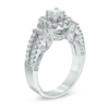 Thumbnail Image 2 of Celebration Ideal 1-3/8 CT. T.W. Certified Diamond Frame Collar Engagement Ring in 14K White Gold (I/I1)