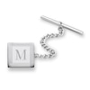 Thumbnail Image 0 of Men's Square Tie Tac in Sterling Silver (1 Initial)