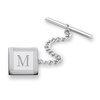 Thumbnail Image 0 of Men's Square Tie Tac in Sterling Silver (1 Initial)