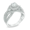 Thumbnail Image 1 of 1-1/2 CT. T.W. Diamond Square Frame Engagement Ring in 14K White Gold
