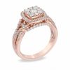 Thumbnail Image 2 of 1 CT. T.W. Composite Diamond Frame Engagement Ring in 14K Rose Gold