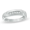 Thumbnail Image 0 of Men's Diamond Accent Wedding Band in 10K White Gold
