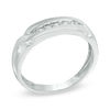 Thumbnail Image 1 of Men's Diamond Accent Wedding Band in 10K White Gold