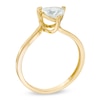 Thumbnail Image 1 of 6.0mm Trillion-Cut Aquamarine Ring in 10K Gold