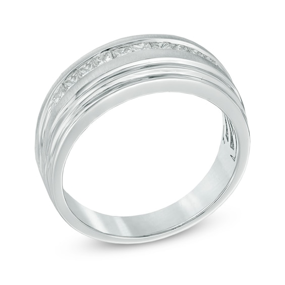 1/2 CT. T.w. Square-Cut Diamond Band in 10K White Gold