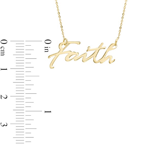 "Faith" Necklace in 14K Gold