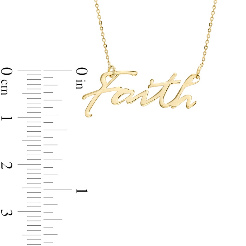 Main Image 2 of "Faith" Necklace in 14K Gold
