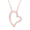 Thumbnail Image 1 of Tilted Heart Pendant in 10K Rose Gold - 17"