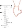 Thumbnail Image 2 of Tilted Heart Pendant in 10K Rose Gold - 17"
