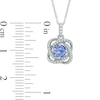 Thumbnail Image 2 of 5.0mm Tanzanite and Diamond Accent Orbit Pendant in 10K White Gold