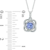 Thumbnail Image 1 of 5.0mm Tanzanite and Diamond Accent Orbit Pendant in 10K White Gold