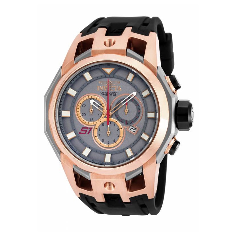 Main Image 1 of Men's Invicta S1 Rally Chronograph Rose-Tone Titanium Watch with Grey Dial (Model: 16810)