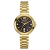 Thumbnail Image 0 of Ladies' Bulova Diamond Accent Gold-Tone Watch with Black Mother-of-Pearl Dial (Model: 97P107)