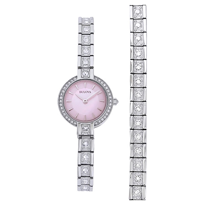 Ladies' Bulova Crystal Accent Watch and Bracelet Boxed Set (Model: 96X131)