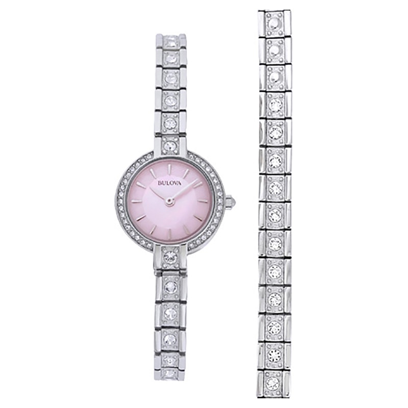Main Image 1 of Ladies' Bulova Crystal Accent Watch and Bracelet Boxed Set (Model: 96X131)