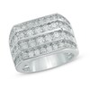 Thumbnail Image 0 of Men's 3-3/4 CT. T.W. Diamond Four Row Ring in 14K White Gold