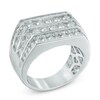Thumbnail Image 1 of Men's 3-3/4 CT. T.W. Diamond Four Row Ring in 14K White Gold