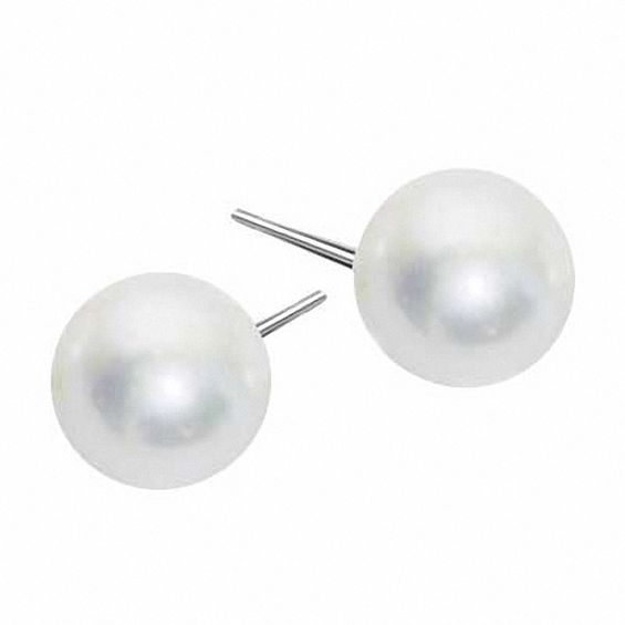 Windsor Pearls® 13.0-14.0mm Freshwater Cultured Pearl Stud Earrings in Sterling Silver