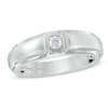 Thumbnail Image 1 of Vera Wang Men's 1/6 CT. Diamond Solitaire Wedding Band in 14K White Gold