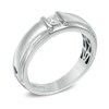 Thumbnail Image 2 of Vera Wang Men's 1/6 CT. Diamond Solitaire Wedding Band in 14K White Gold