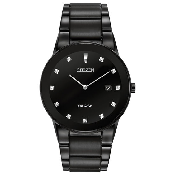 Men's Citizen Eco-Drive® Axiom Diamond Accent Black IP Watch